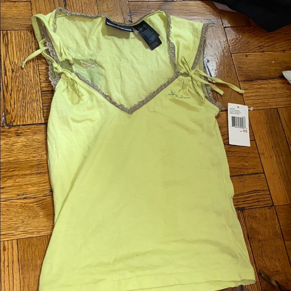 NWT DKNY Jeans green sleeveless top